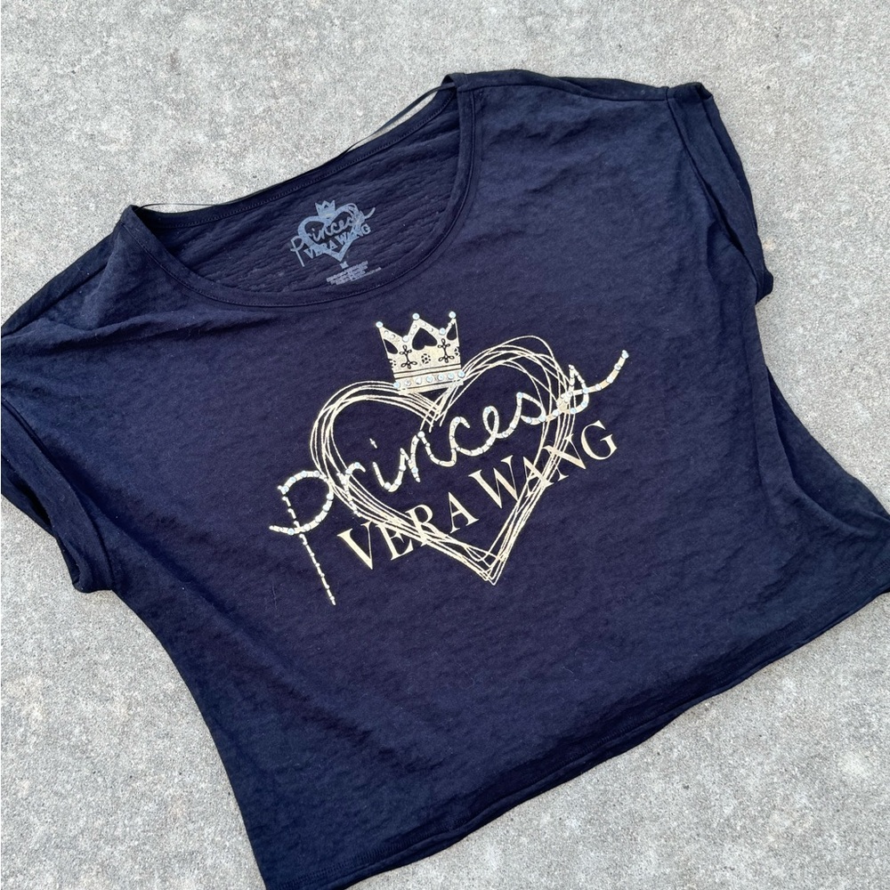 Princess Vera Wang Black Short Sleeve Tee